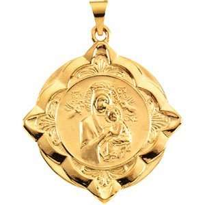  14k Lady of Perpetual Help Medal 31mm/14kt yellow gold 