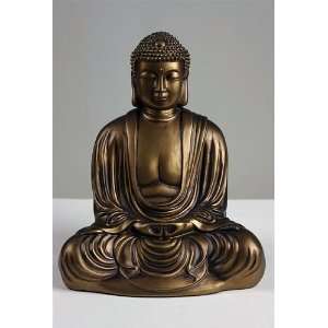 Japanese Buddha Statue, Bronze Finish 