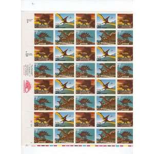Prehistoric Animals Sheet of 50 x 25 Cent US Postage Stamps NEW Scot 