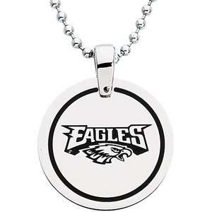  NFL Philadelphia Eagles Logo Disc Pendant w/chain: Jewelry