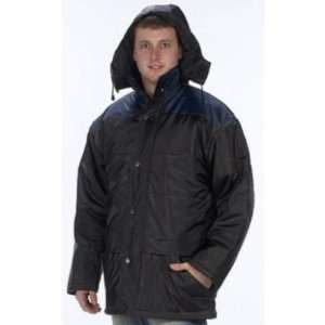   Big Man Heavy PVC Parka Jacket 3/4 Length   Black Case Pack 12: Sports
