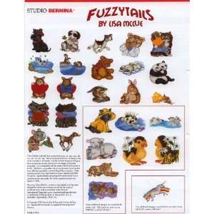  Fuzzytails by Lisa McCue Embroidery Designs on a Multi 