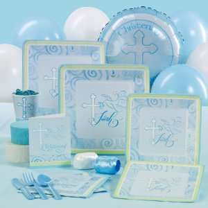  Faithful Dove Blue Christening Standard Party Pack for 8 