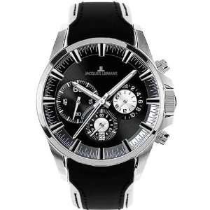   Mens Liverpool Chronograph 1 1652A Black/White Leather Strap: Watches