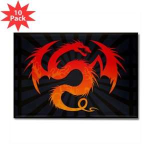    Rectangle Magnet (10 Pack) Tribal Fire Dragon: Everything Else