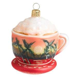 Ornaments To Remember Cappuccino Hand Blown Glass Ornament:  
