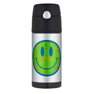   Travel Water Bottle Smiley Face With Peace Symbols: Everything Else