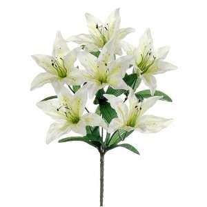 14 Silk Tiger Lily Flower Bush  Cream (case of 24) 
