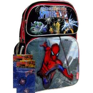  Spider Man Large Backpack Free 2 Book Cover Toys & Games