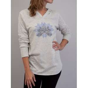  Aum Clothing Lotus Flower Front Eco Long Sleeve Pullover 