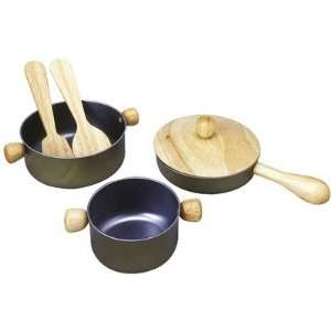    Plan Toys 341300 Large Scale Cooking Utensils Set: Toys & Games