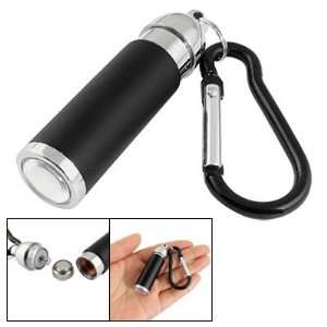  Mini 1 White LED Flashlight Black Carabiner Keychain: Home 