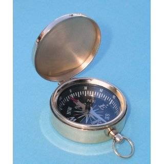  1 3/4 Chrome Plated Pocket Compass with Cover   Hiking 
