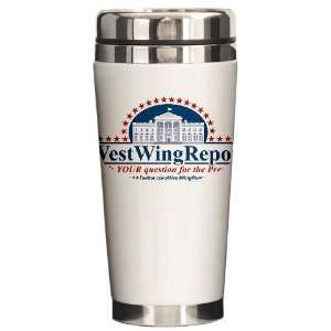 West Wing Report Logo Cupsreviewcomplete Ceramic Travel Mug by 