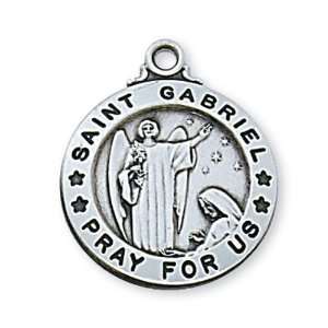 St. Gabriel Sterling Round Medal