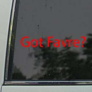  Got Favre? Red Decal Vikings Brett Packers Car Red Sticker 