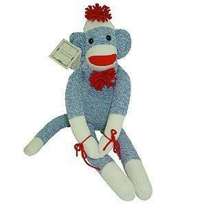  Blue Original Sock Monkey Usa Made: Toys & Games