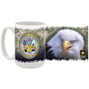   U.S. Army Emblem and Bald Eagle Head Coffee Mug: Kitchen & Dining