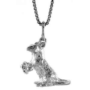   Tall Chinese Zodiac Pendant (w/ 18 Silver Chain) for Year of the RAT