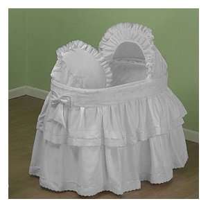   Pindot Bassinet Liner/Skirt and Hood with White Dots Size: 13x29: Baby
