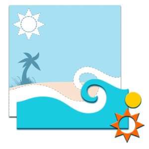  SYT 1 2 3 Beach 12 x 12 Layout Kit Arts, Crafts & Sewing