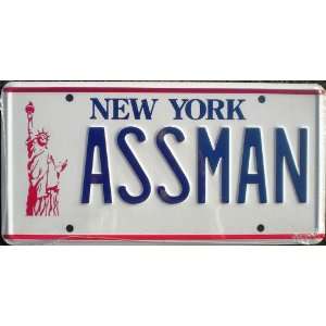  Seinfeld DVD The Fusilli Jerry ASSMAN License Plate 