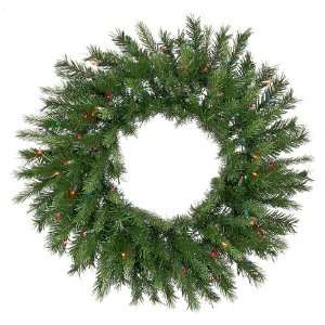  30 Pre Lit Tiffany Spruce Artificial Christmas Wreath 