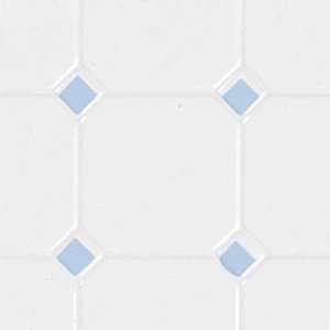    Dollhouse Miniature White & Blue Diamond Tile Sheet: Toys & Games