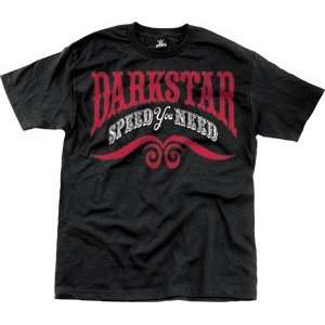 Darkstar T Shirt: Bar Fly [X Large] Black Slim Fit:  Sports 