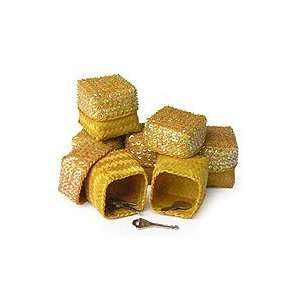  Bamboo mini baskets, Sunshine Sparkle (set of 6)