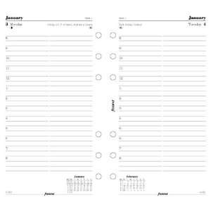 Filofax Calendar Refills 2011 Day Per Page Personal Size 