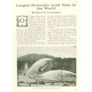  1907 Largest Hydraulic Gold Mine Trinity County Calif 