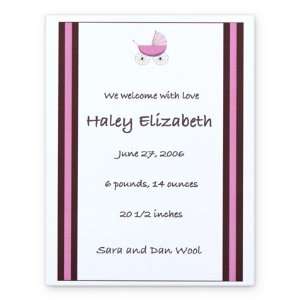  Baby Girl Carriage Announcements Birth Announcement 