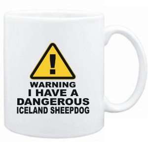  White  WARNING : DANGEROUS Iceland Sheepdog  Dogs: Sports & Outdoors