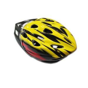  Bicycle Helmet Yellow with Red: Sports & Outdoors