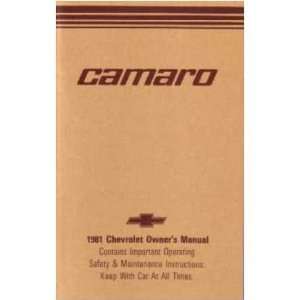    1981 CHEVROLET CAMARO Owners Manual User Guide 