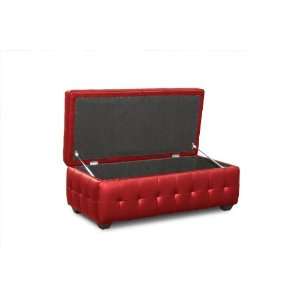  Zen Red Bonded Leather Lift Top Trunk: Home & Kitchen