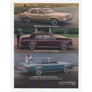  1979 Lincoln Versailles Custom Roof Designs Print Ad 