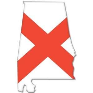  Alabama State Map Flag bumper sticker decal 3 x 5 