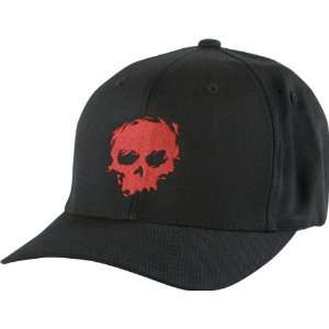  Zero Blood Skull Hat Youth Black Flex Fit Skate Hats 