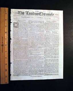 Historic BENJAMIN FRANKLIN DEATH Report in a 1790 British Newspaper 