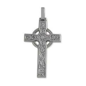    10 Karat White Gold Detailed Celtic Cross with a 22 chain Jewelry