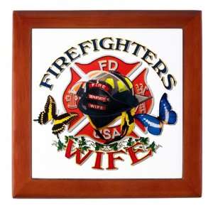  Keepsake Box Mahogany Firefighters Fire Fighters Wife with 