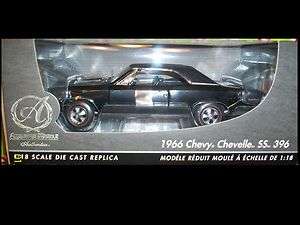 Ertl 118 1966 Chevelle SS396 BLACK CHASE CAR  