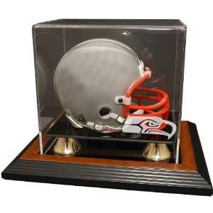 Caseworks Seattle Seahawks Brown Zenith Mini Helmet Display Case 