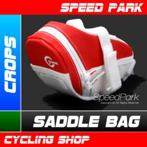 NEW CROPS BICYCLE GINA SADDLE BAG   WHITE/RED  