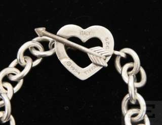 Tiffany & Co. Sterling Silver Heart And Arrow Toggle Chain Bracelet 