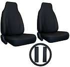 SEAT COVERS Car Truck SUV Synthetic Leather Black 5/pc (Fits: Camaro)