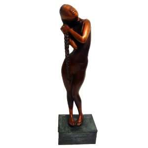  Bronze Day Dreaming Oriental Young Dancer Hand Crafted 