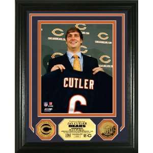 Jay Cutler ?Press Conference? 24KT Gold Coin Photo Mint  